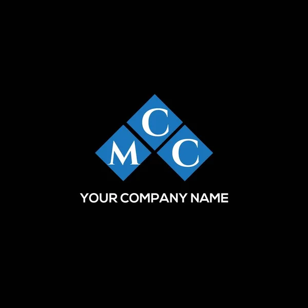 Design Logotipo Letra Mcc Fundo Preto Mcc Iniciais Criativas Conceito — Vetor de Stock