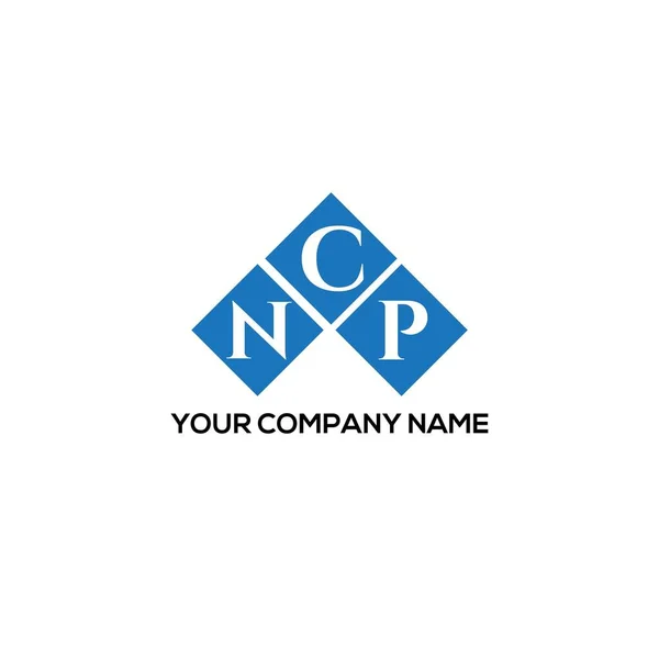 Ncp Logo Ontwerp Zwarte Achtergrond Ncp Creatieve Initialen Letter Logo — Stockvector