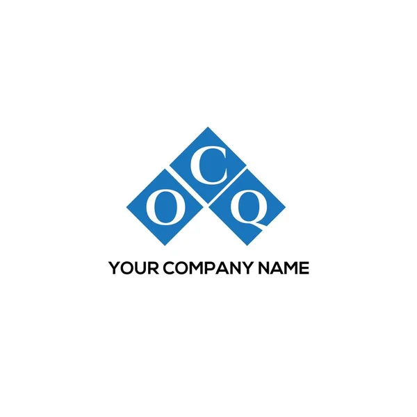 Projeto Logotipo Carta Ocq Fundo Preto Ocq Iniciais Criativas Conceito — Vetor de Stock