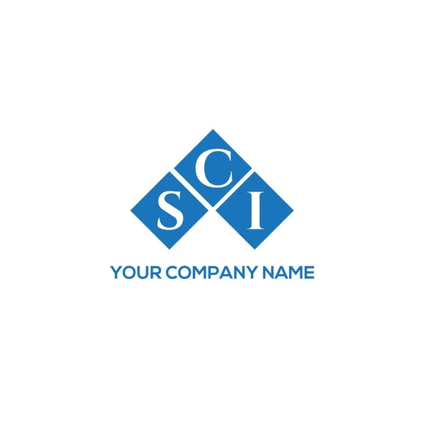Sci Letter Logo Ontwerp Black Achtergrond Sci Creatieve Initialen Letter — Stockvector