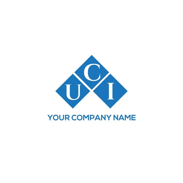 Uci Design Logotipo Carta Fundo Preto Uci Iniciais Criativas Conceito —  Vetores de Stock