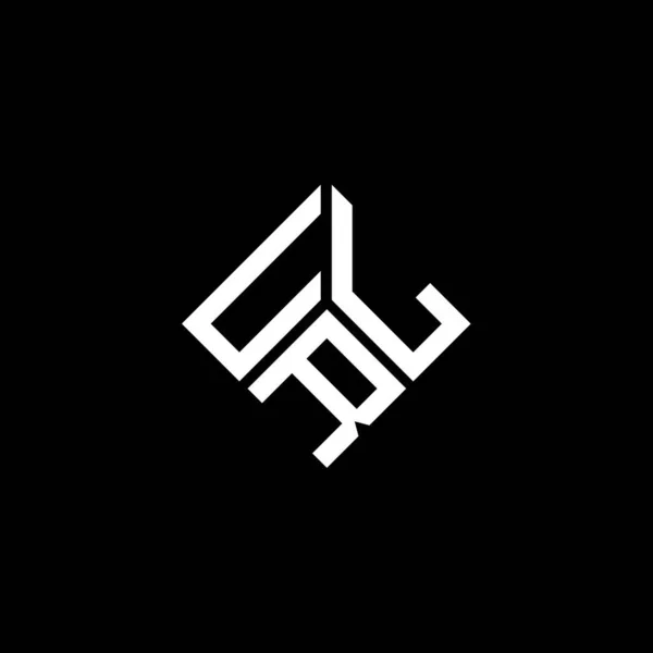 Ulr Lettre Logo Design Sur Fond Noir Ulr Initiales Créatives — Image vectorielle