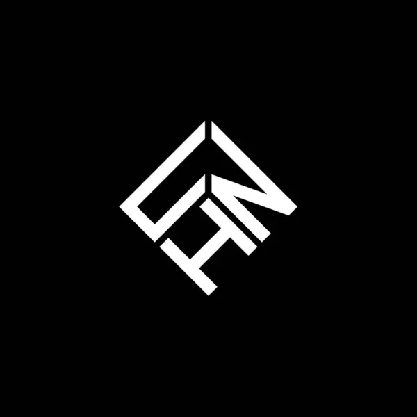 Diseño Del Logotipo Letra Unh Sobre Fondo Negro Unh Iniciales — Vector de stock