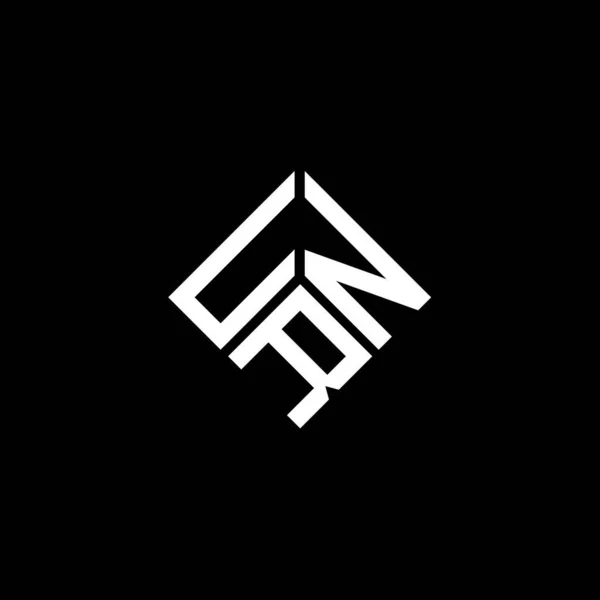 Siyah Arka Planda Unr Harfi Logo Tasarımı Unr Yaratıcı Harflerin — Stok Vektör