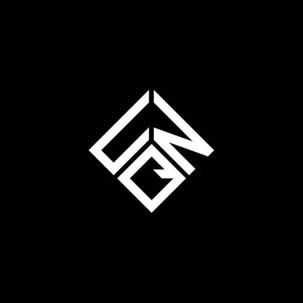 Unq Letter Logo Ontwerp Zwarte Achtergrond Unq Creatieve Initialen Letter — Stockvector