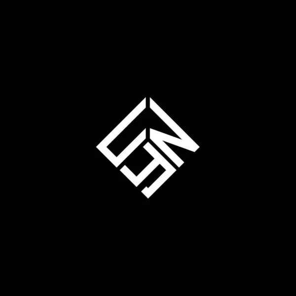 Projeto Logotipo Letra Uny Fundo Preto Uny Iniciais Criativas Conceito —  Vetores de Stock