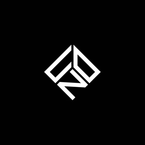 Uon Carta Logotipo Design Fundo Preto Uon Iniciais Criativas Conceito —  Vetores de Stock