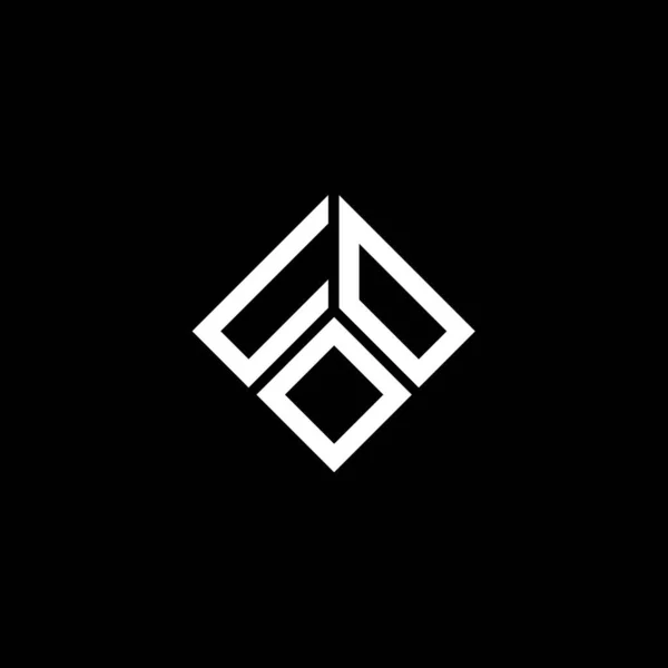 Diseño Del Logotipo Letra Uoo Sobre Fondo Negro Uoo Iniciales — Vector de stock