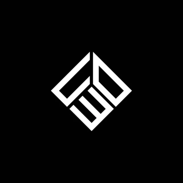 Projekt Logo Litery Uow Czarnym Tle Kreatywne Inicjały Uow Koncepcja — Wektor stockowy