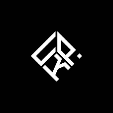 Siyah arka planda UPK harf logosu tasarımı. UPK yaratıcı harflerin baş harfleri logo kavramı. UPK harf tasarımı.