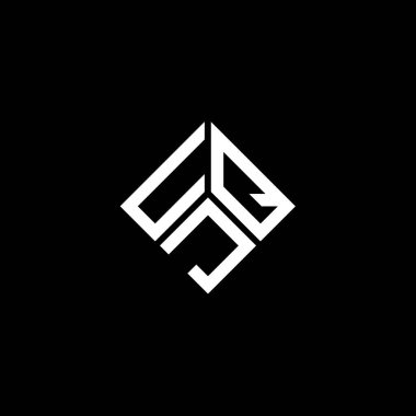 Siyah arka planda UQJ harf logosu tasarımı. UQJ yaratıcı harflerin baş harfleri logo kavramı. UQJ harf tasarımı.