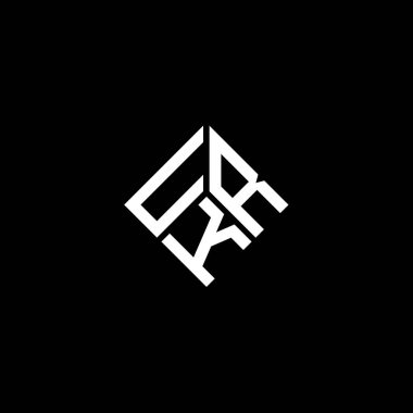 Siyah arkaplanda URK harf logosu tasarımı. URK yaratıcı harflerin baş harfleri logo kavramı. URK harf tasarımı.