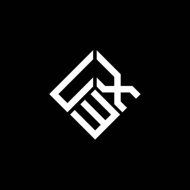 Siyah arkaplanda UXW harf logosu tasarımı. UXW yaratıcı harflerin baş harfleri logo kavramı. UXW harf tasarımı.