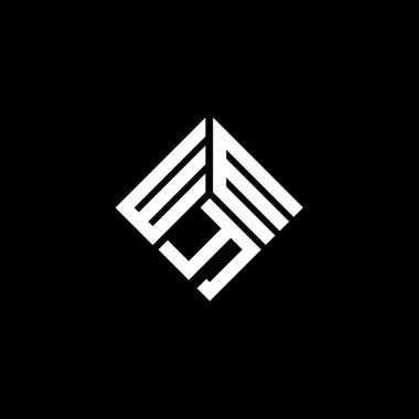 WMY mektup logosu tasarımı siyah arka planda. Yaratıcı harflerin baş harfleri logo konsepti. WMY harf tasarımı.