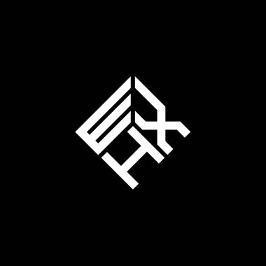 Siyah arkaplanda WXH harf logosu tasarımı. WXH yaratıcı harflerin baş harfleri logo kavramı. WXH harf tasarımı.