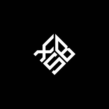 Siyah arka planda XBS harf logosu tasarımı. XBS yaratıcı harf logosu konsepti. XBS harf tasarımı.