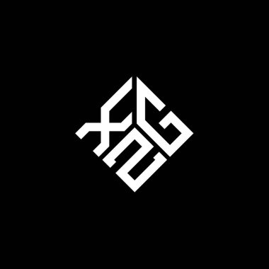 Siyah arkaplanda XGZ harf logosu tasarımı. XGZ yaratıcı harf logosu konsepti. XGZ harf tasarımı.