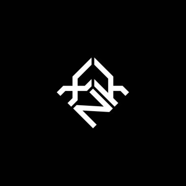 Siyah arkaplanda XKN harf logosu tasarımı. XKN yaratıcı harf logosu konsepti. XKN harf tasarımı.
