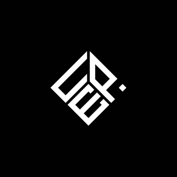 Σχεδιασμός Λογότυπου Γραμμάτων Upe Μαύρο Φόντο Δημιουργικά Αρχικά Upe Έννοια — Διανυσματικό Αρχείο