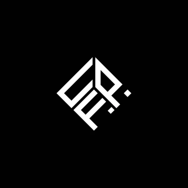 Siyah Arkaplanda Upf Harf Logosu Tasarımı Upf Yaratıcı Harflerin Baş — Stok Vektör