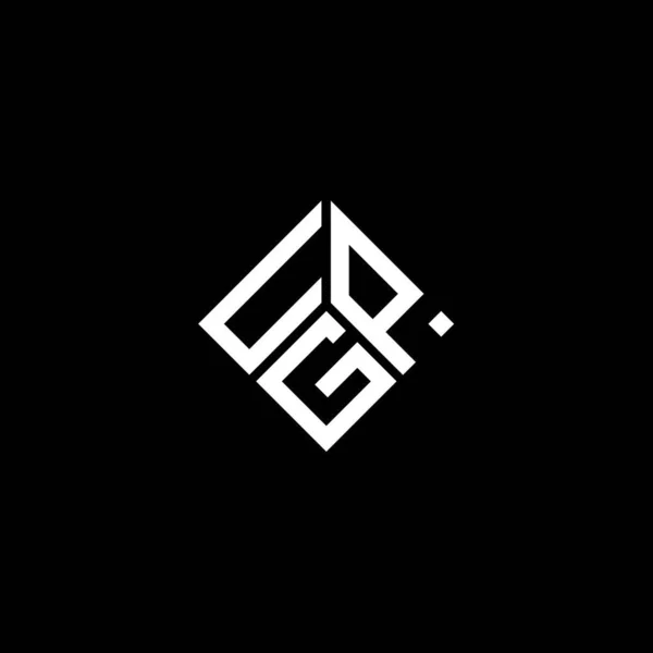 Upg Letter Logo Design Black Background Upg Creative Initials Letter — Stock Vector