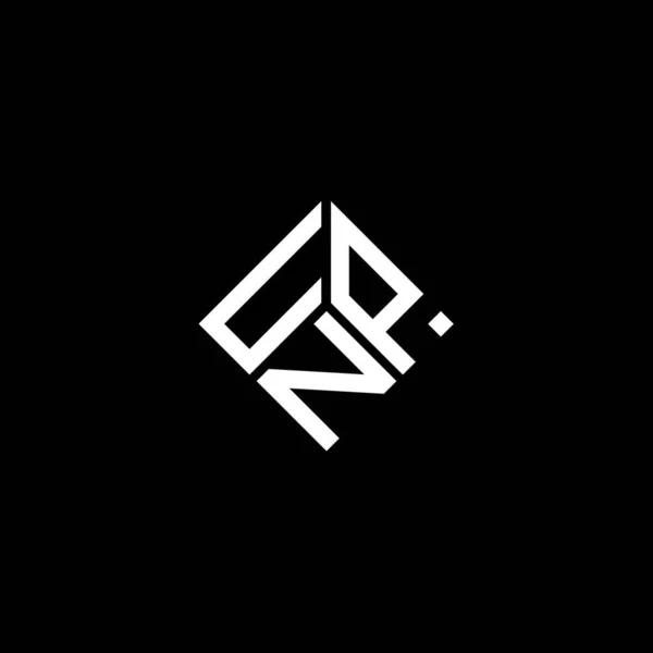 Diseño Del Logotipo Letra Upn Sobre Fondo Negro Upn Iniciales — Vector de stock