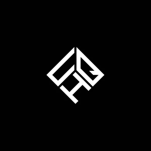 Uqh Lettre Logo Design Sur Fond Noir Uqh Initiales Créatives — Image vectorielle