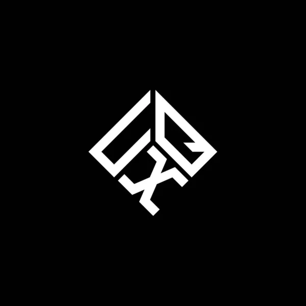 Uqx Letter Logo Design Auf Schwarzem Hintergrund Uqx Kreative Initialen — Stockvektor