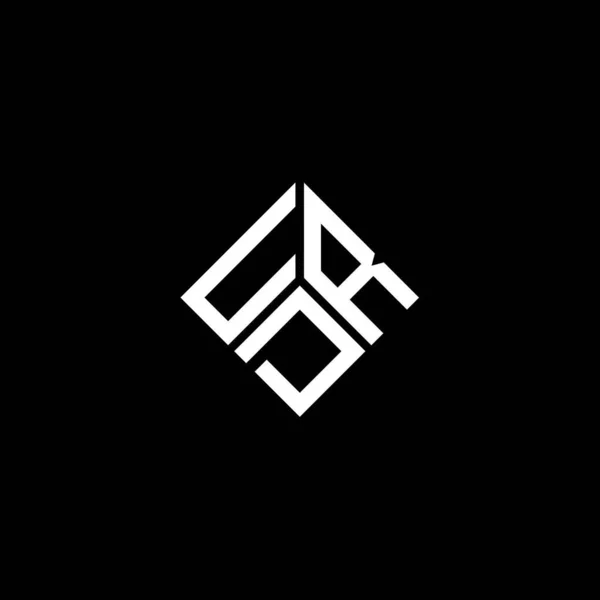 Projekt Logo Litery Urd Czarnym Tle Kreatywne Inicjały Urd Koncepcja — Wektor stockowy