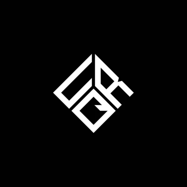 Urq Lettre Logo Design Sur Fond Noir Urq Initiales Créatives — Image vectorielle