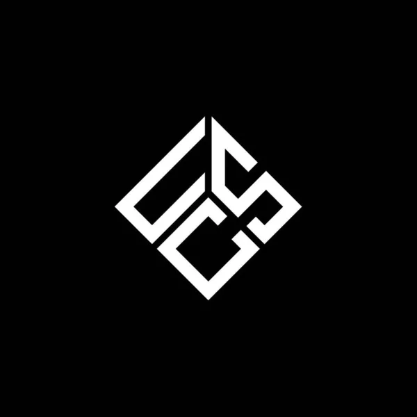 Diseño Del Logotipo Letra Usc Sobre Fondo Negro Usc Iniciales — Vector de stock