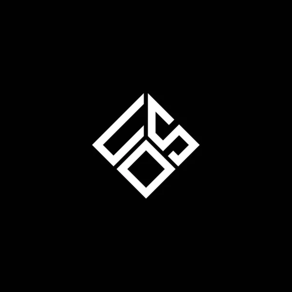 Uso Logo Ontwerp Zwarte Achtergrond Uso Creatieve Initialen Letter Logo — Stockvector