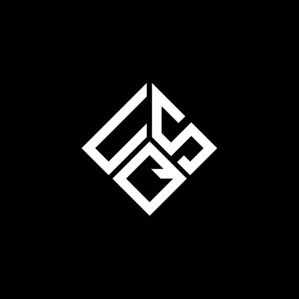 Diseño Del Logotipo Letra Usq Sobre Fondo Negro Usq Iniciales — Vector de stock