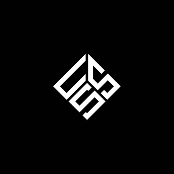 Uss Lettre Logo Design Sur Fond Noir Uss Initiales Créatives — Image vectorielle