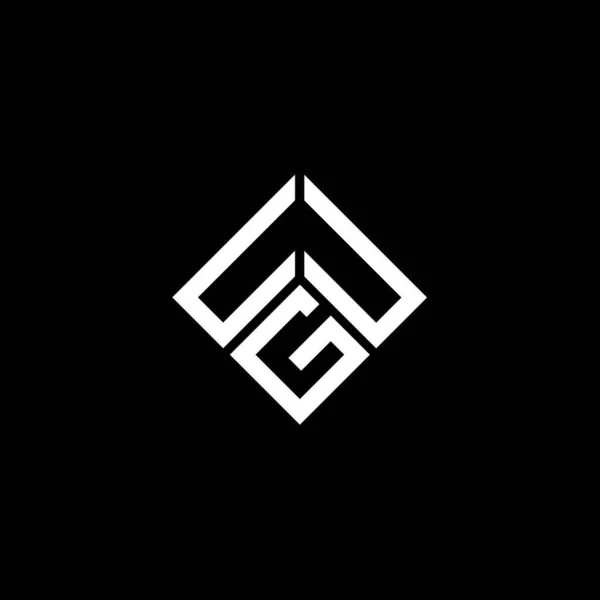 Uug Písmeno Logo Design Černém Pozadí Uug Kreativní Iniciály Koncept — Stockový vektor