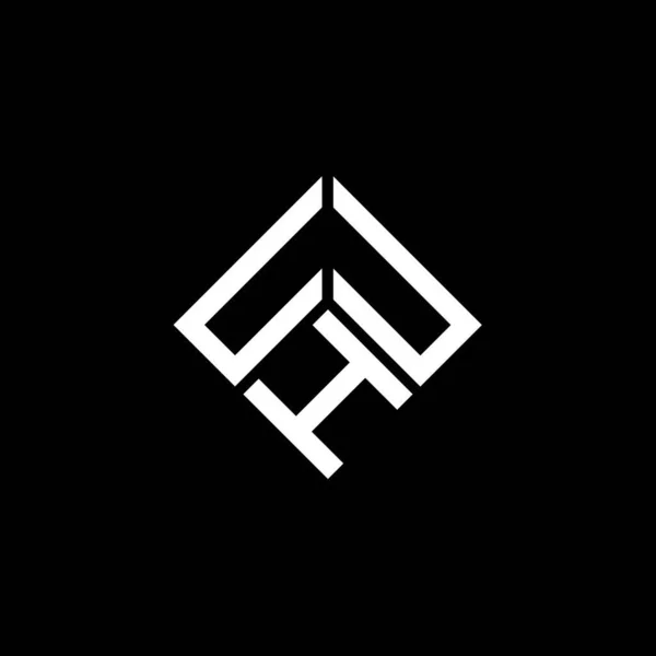 Uuuh Brev Logotyp Design Svart Bakgrund Uuh Kreativa Initialer Brev — Stock vektor