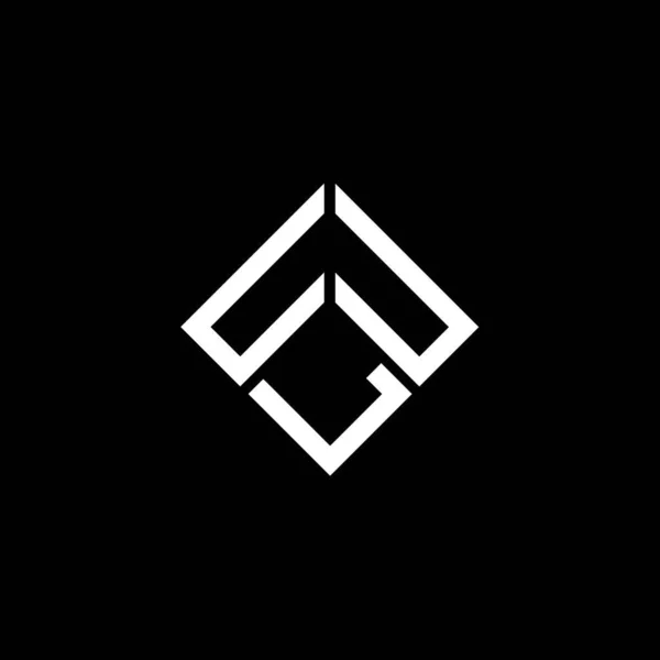 Uul Logo Ontwerp Zwarte Achtergrond Uul Creatieve Initialen Letter Logo — Stockvector