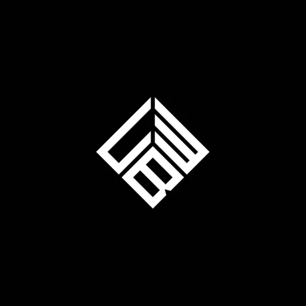 Uwb Design Logotipo Carta Fundo Preto Uwb Iniciais Criativas Conceito — Vetor de Stock