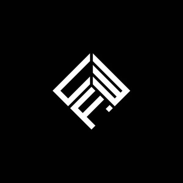 Uwf Lettre Logo Design Sur Fond Noir Uwf Initiales Créatives — Image vectorielle