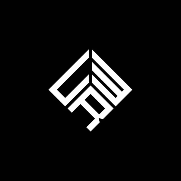 Projekt Logo Litery Uwr Czarnym Tle Kreatywne Inicjały Uwr Koncepcja — Wektor stockowy