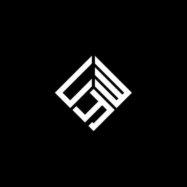 Diseño Del Logotipo Letra Uwy Sobre Fondo Negro Uwy Iniciales — Archivo Imágenes Vectoriales