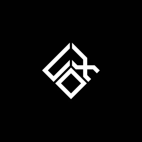 Uxo Design Logotipo Carta Fundo Preto Uxo Iniciais Criativas Conceito —  Vetores de Stock