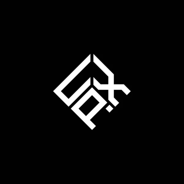 Uxp Logo Ontwerp Zwarte Achtergrond Uxp Creatieve Initialen Letter Logo — Stockvector