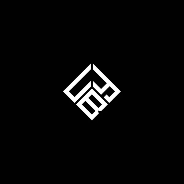 Uyb Logo Ontwerp Zwarte Achtergrond Uyb Creatieve Initialen Letter Logo — Stockvector
