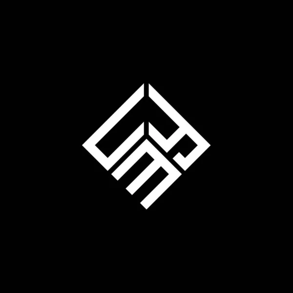 Uym Logo Ontwerp Zwarte Achtergrond Uym Creatieve Initialen Letter Logo — Stockvector