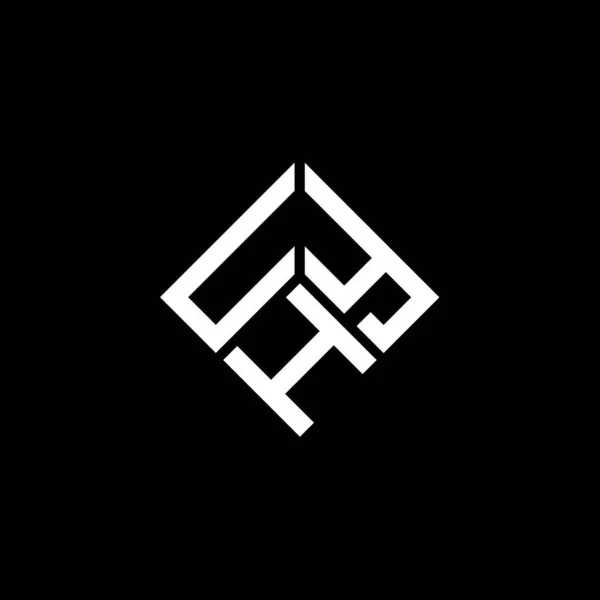 Σχεδιασμός Λογότυπου Γραμμάτων Uyh Μαύρο Φόντο Uyh Δημιουργικό Πρωτότυπο Γράμμα — Διανυσματικό Αρχείο