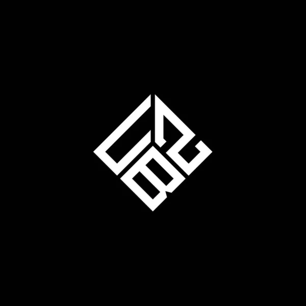 Desain Logo Huruf Uzb Pada Latar Belakang Hitam Uzb Kreatif - Stok Vektor