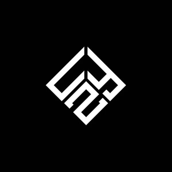 Uyz Letter Logo Design Black Background Uyz Creative Initials Letter — Stock Vector