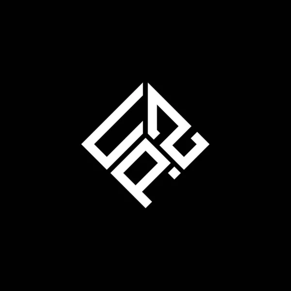 Uzp Letter Logo Design Auf Schwarzem Hintergrund Uzp Kreative Initialen — Stockvektor