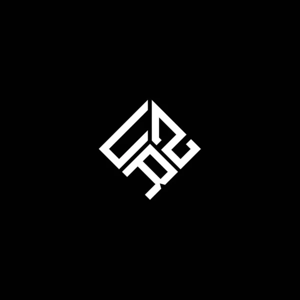 Uzr Letter Logo Design Black Background Uzr Creative Initials Letter — Stock Vector